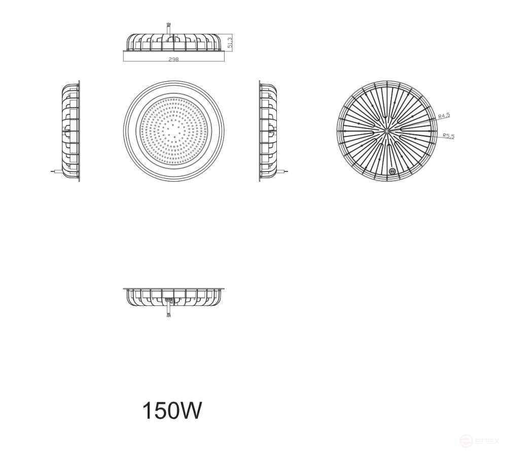 Светильник светодиодный ЭРА SPP-402-0-50K-150 150Вт 5000K IP65