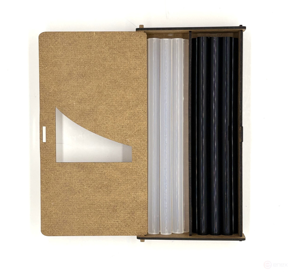 Glue rods ProfKley-8231 assorted (transparent - black), 11x200 mm, 14 pcs, 280 g