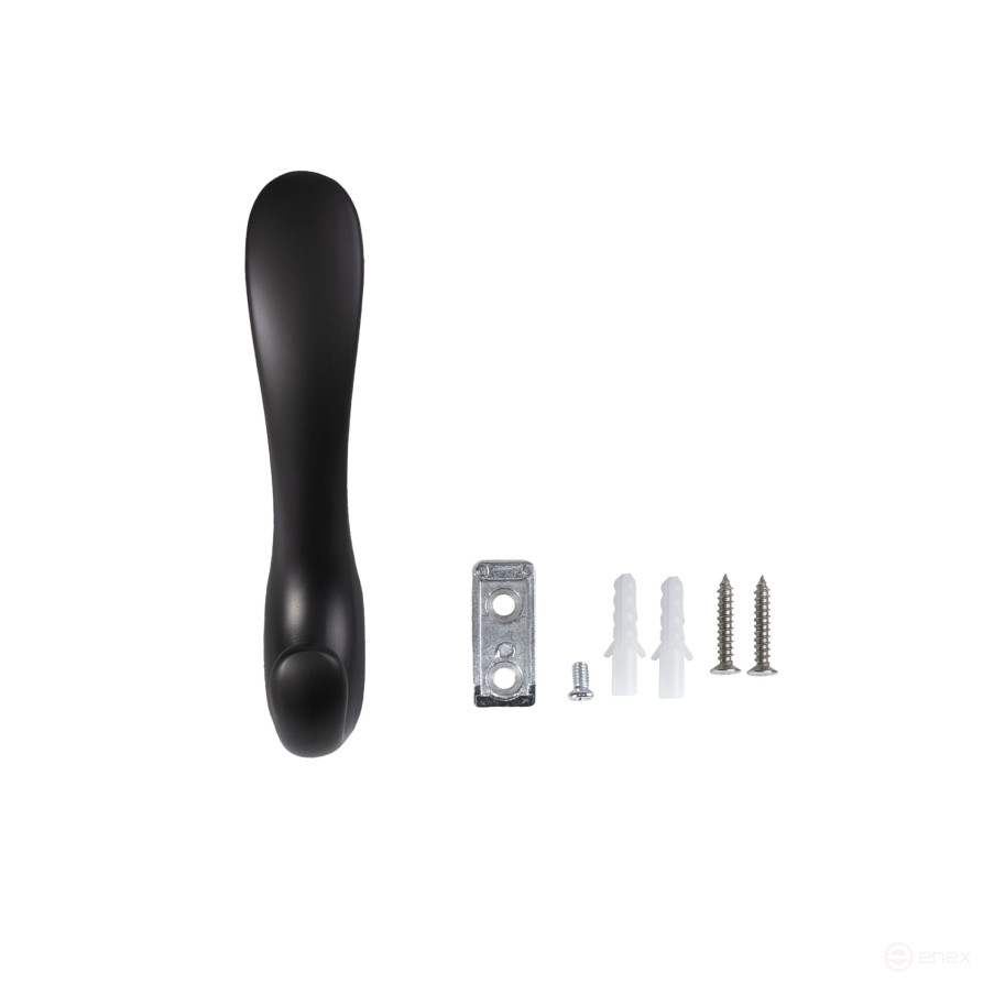 Hook metal two-horn metal ROMA black matte AKS