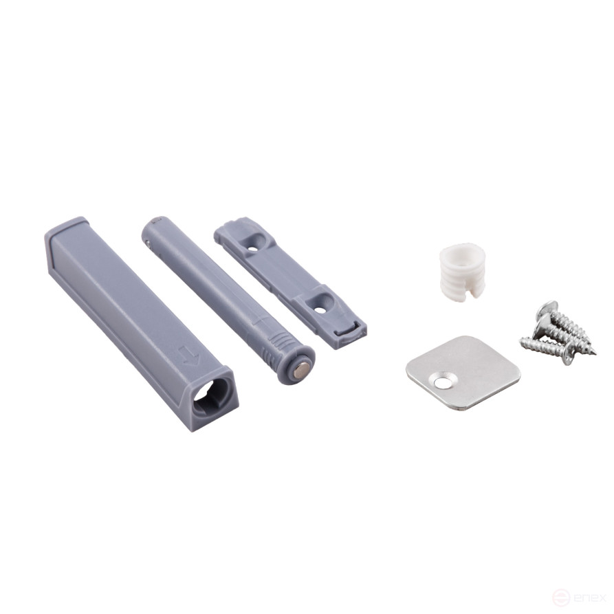 Push-to-open mechanism magnetic tip patch/mortise grey AKS reinforced