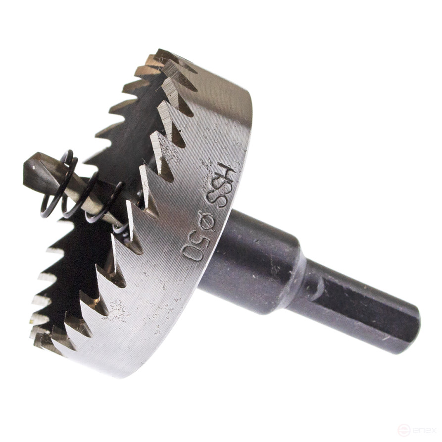 Metal crown 50mm, HSS, with center.drill bit, CHEGLOCK
