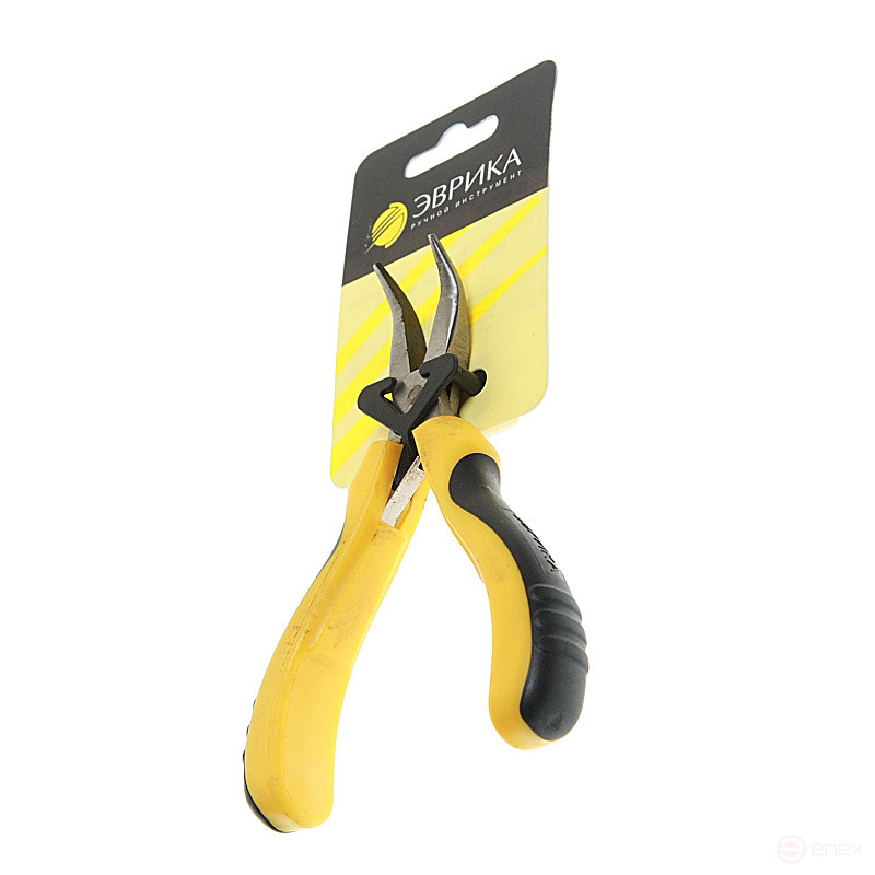 Тонкогубцы - утконосы изогнутые мини 4,5" ЭВРИКА 1/12/120