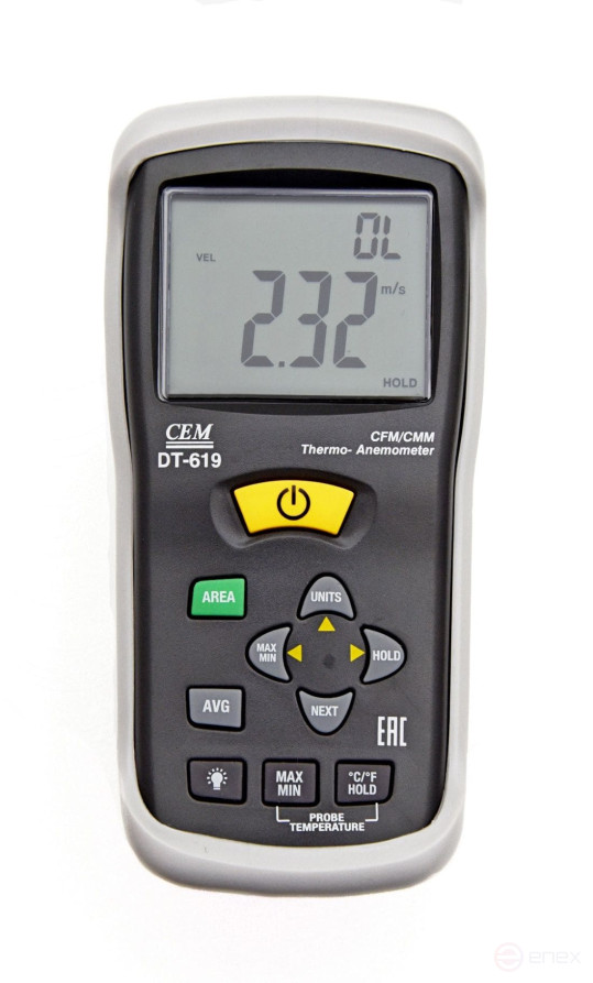 DT-619 Термоанемометр для измерения скорости ветра и температуры