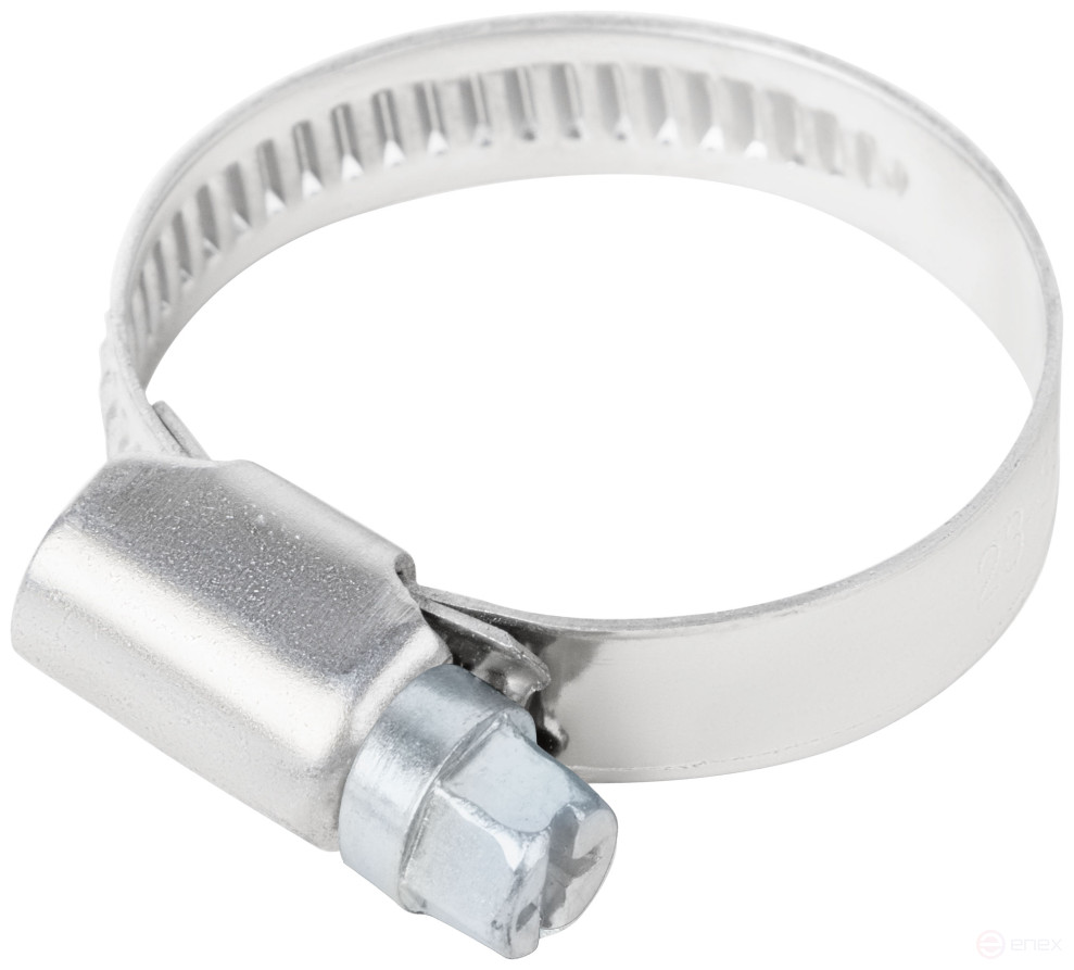 Хомут обжимной накатной, ширина 9 мм, нерж.сталь 23-35 мм