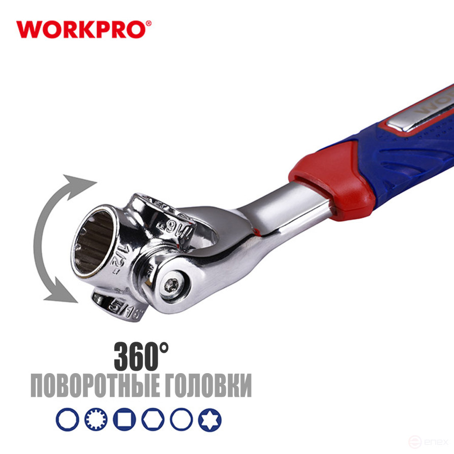 Socket Wrench 8-in-1 WP272018 WORKPRO