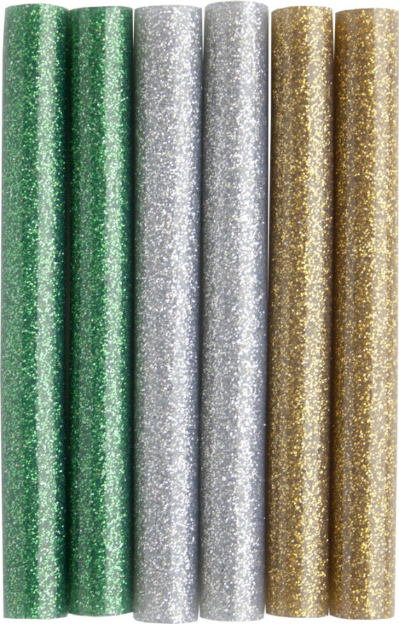 Клей для клеевого пистолета ПРАКТИКА цветные, 3 цвета, металлик, 11 х 100 мм, 6шт / блистер (649-356)