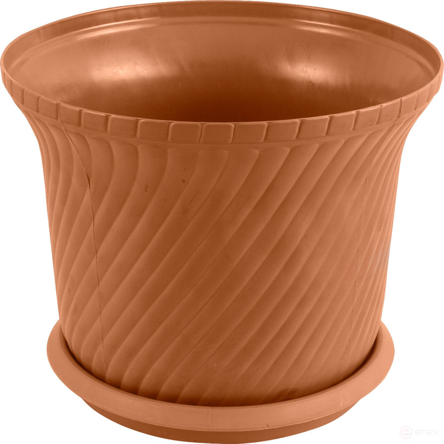 Кашпо с блюдцем 2 л (160х140 мм). 3 комплекта