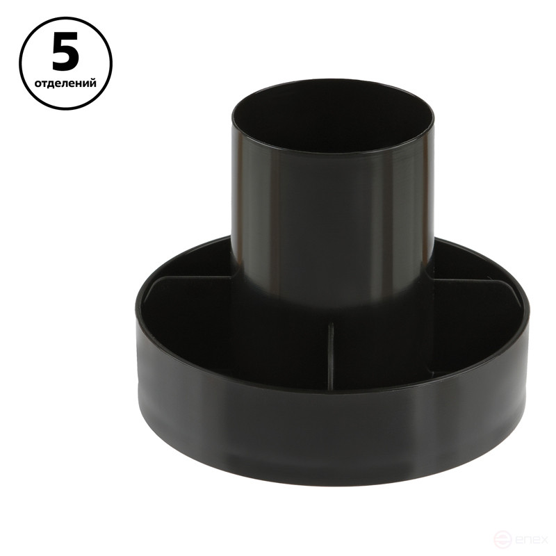 Настольная подставка СТАММ "Метеор", пластиковая, черная