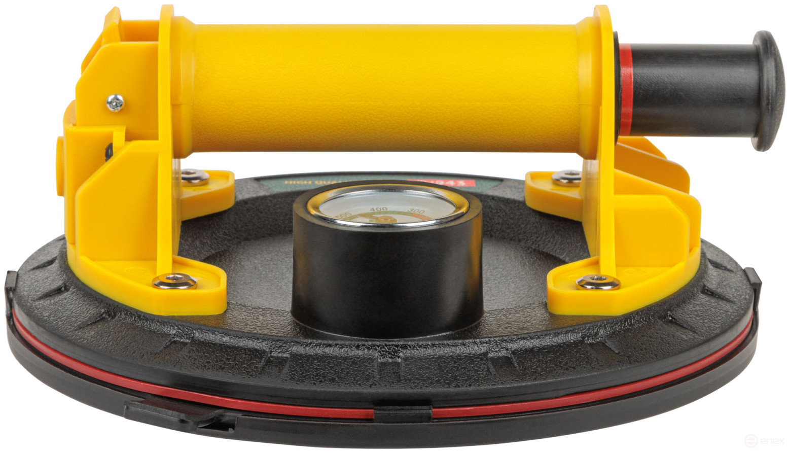 Reinforced glass jack, pressure gauge, quick pressure relief, plastic case, 200 mm, 200 kg