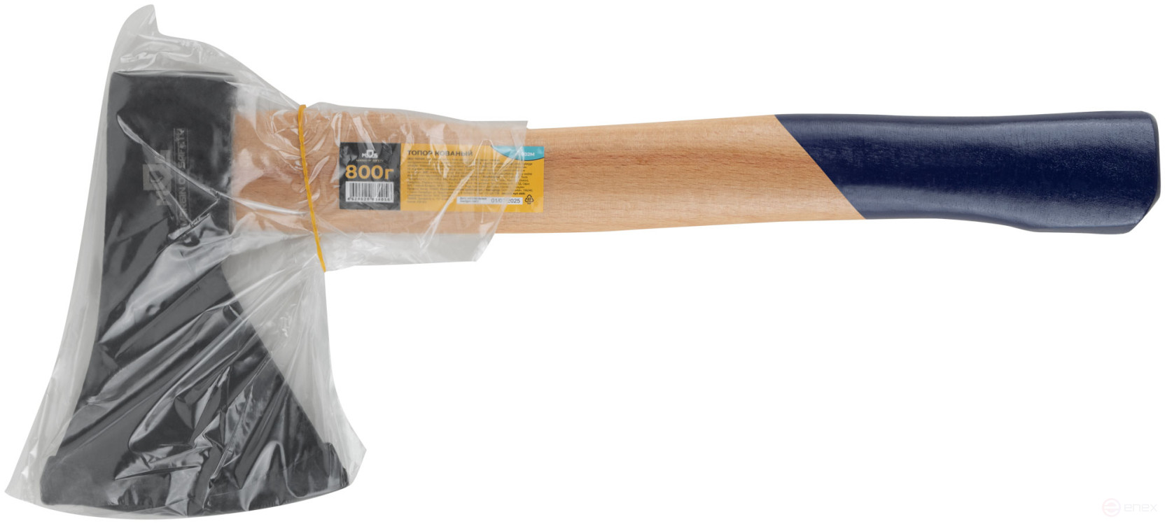 Топор кованая сталь, деревянная ручка 800 гр.