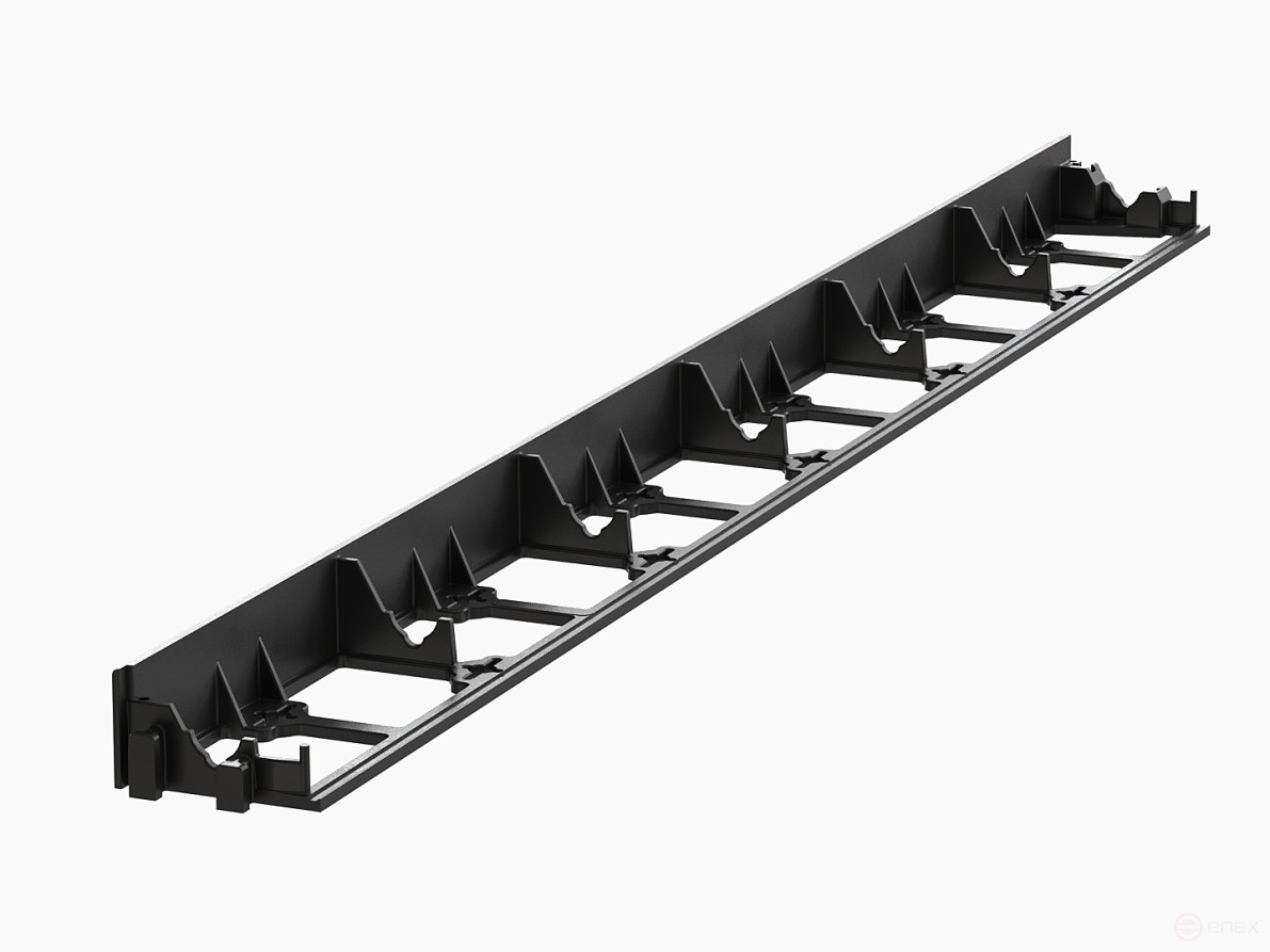 Garden curb 1000 mm height 45 mm black 1 piece