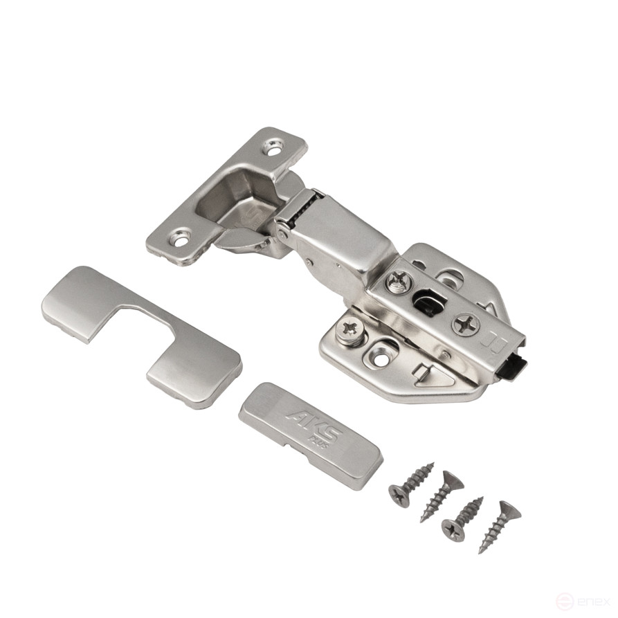 Semi-folding hinge with door closer 45mm h0 clip-on AKS PLUS 3D (self-tapping screws, plugs)