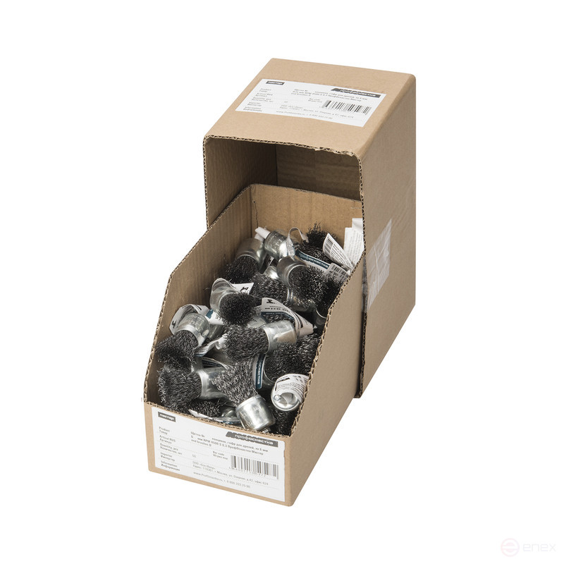 Brush 602 stainless steel end, corrugation for drills Expert xb 6 mm D25 mm pack. 1/50/150