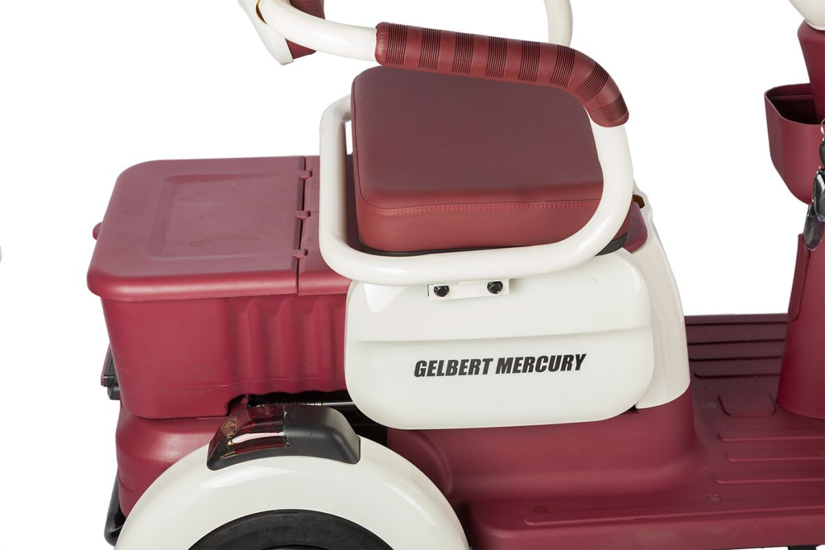 Electric tricycle Rutrike Gelbert Mercury 48V/60V 650W, white and red