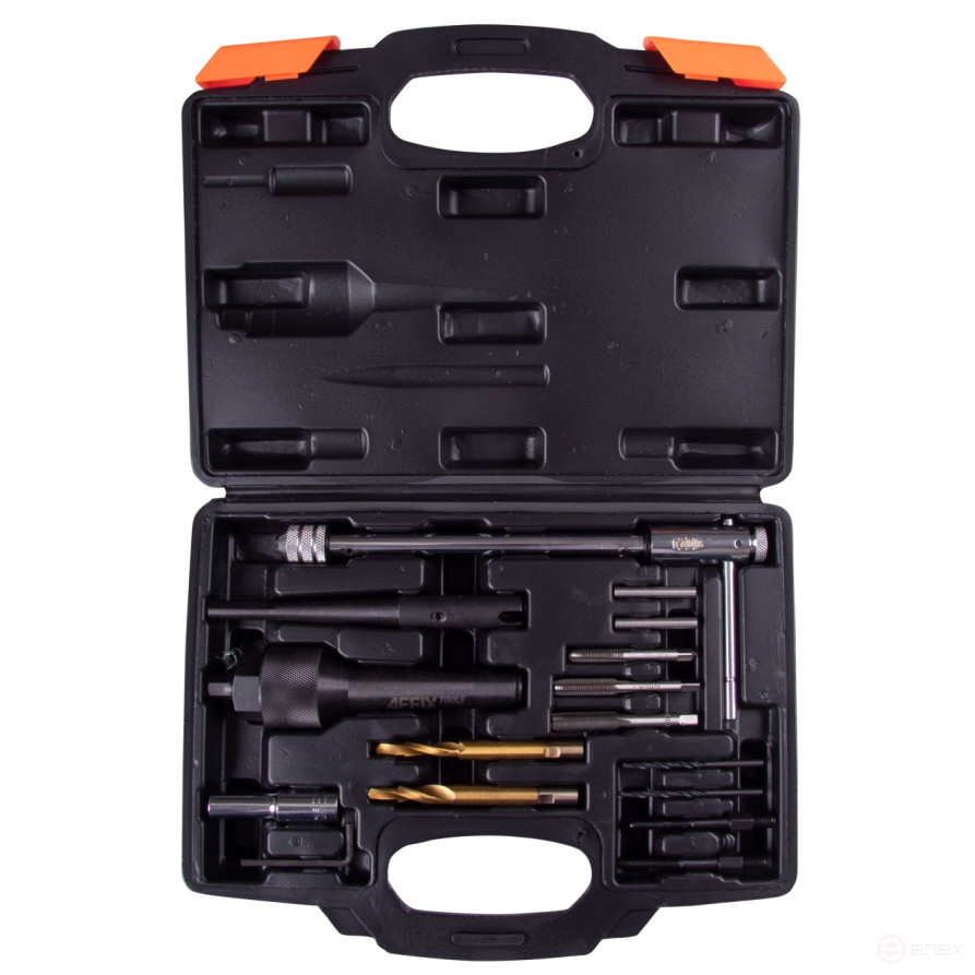 Glow plug well maintenance kit, case, 16 items AFFIX AF10312016C