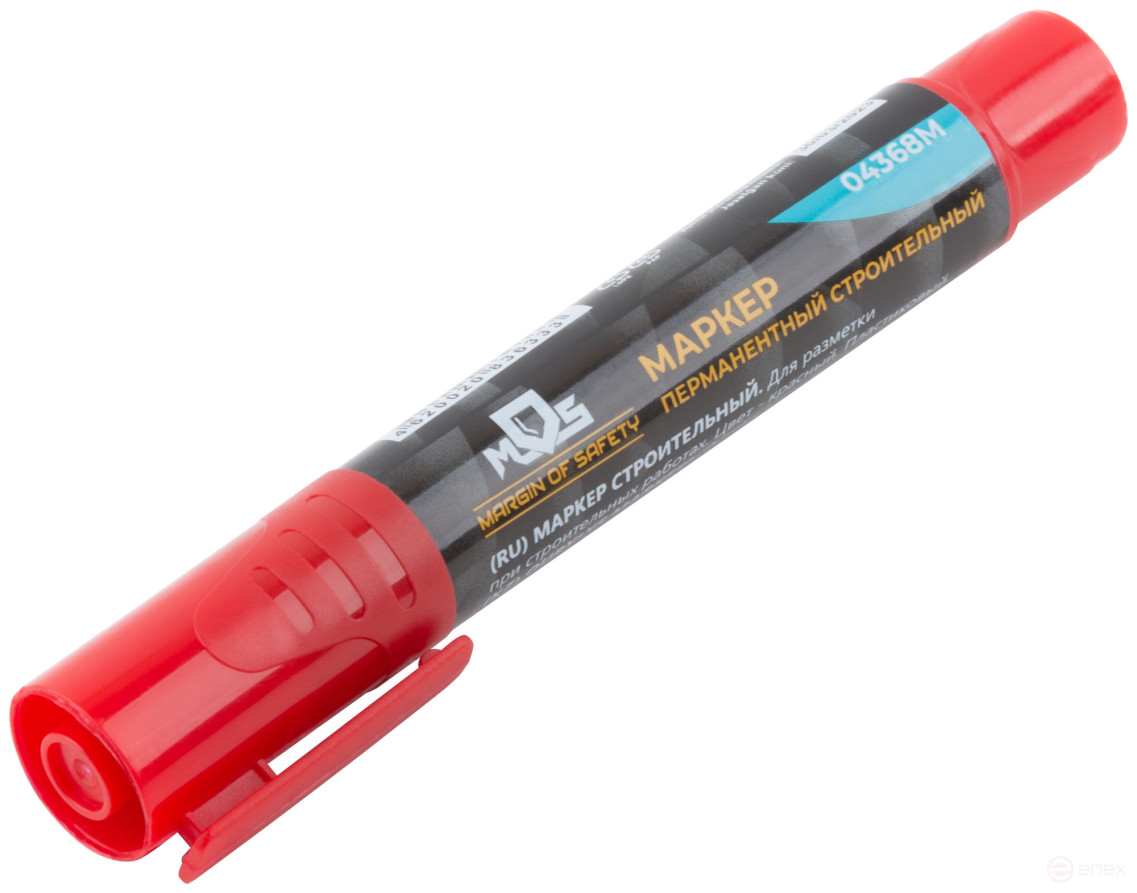 Маркер перманентный строительный, красный