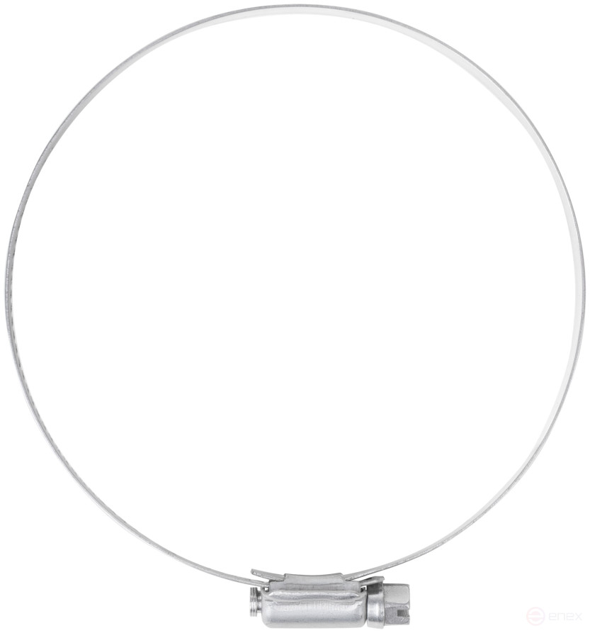 Хомут обжимной просечной, ширина 12,7 мм, нерж.сталь 78-101 мм