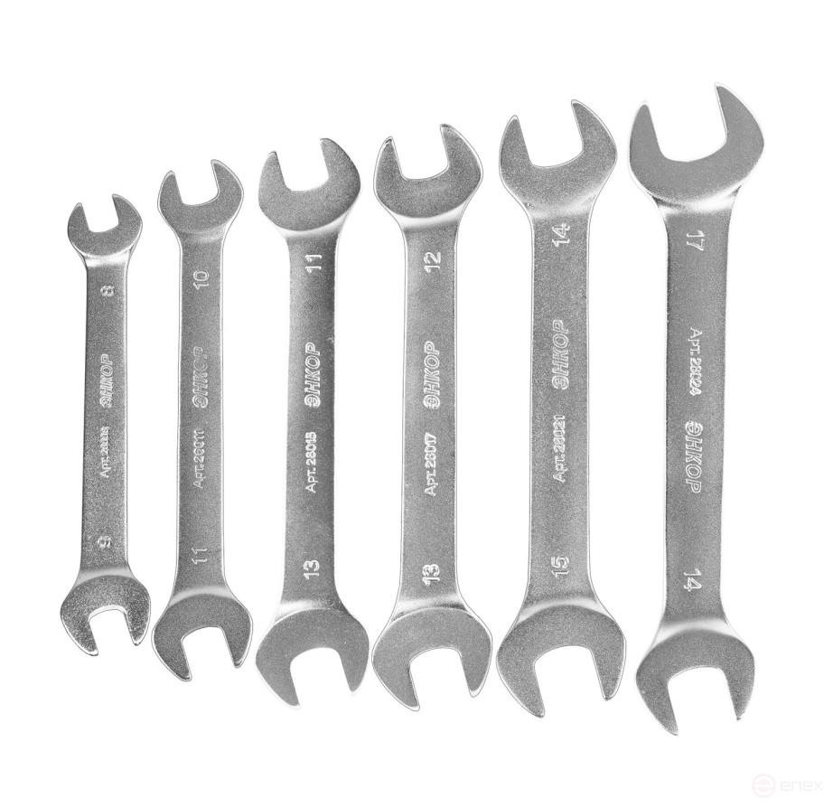 Набор ключей рожковых 6шт чехол, арт. 26068