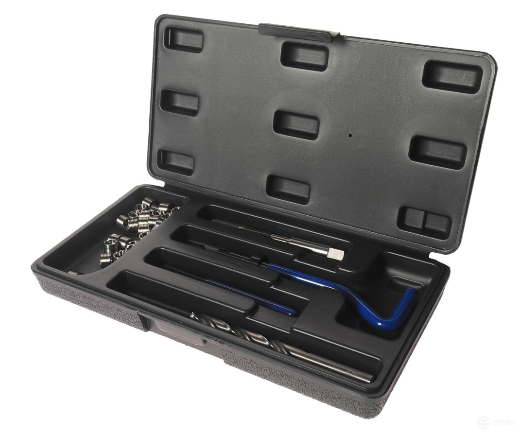 Set of tools and inserts for thread restoration M8x1.25mm L=10.8mm 24 pieces JTC