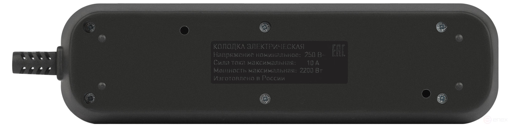 ERA KX-4-B block 4 sockets without grounding black