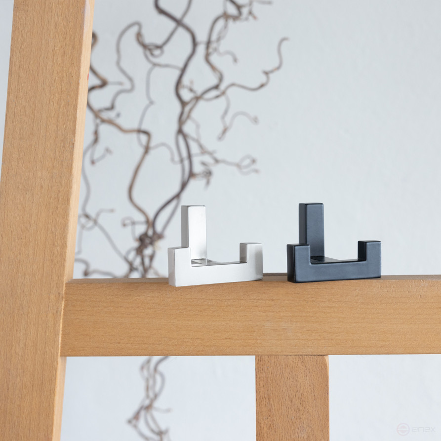 Hook meb. two-horn metal. BENZ black matte AKS