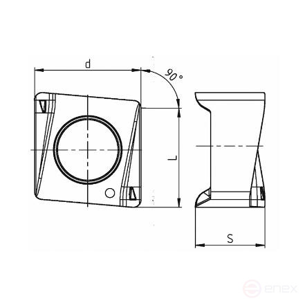 Пластина сменная параллелограммная ANKX 040208R-M PP25CT «Русский Инструмент» (РИ)