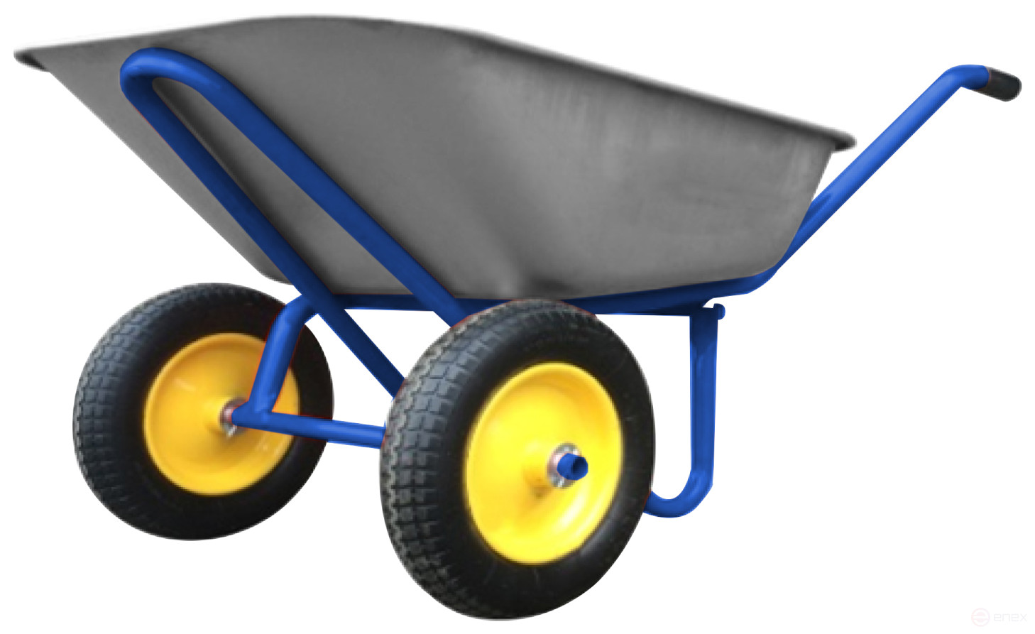 Two-wheeled construction wheelbarrow, 100 l, 200 kg load capacity