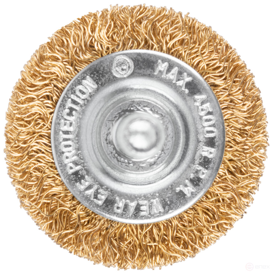 Щетка для дрели, тип "Плоская", латун. витая проволока 0,3 мм, 38 мм, блистер, CUTOP Profi