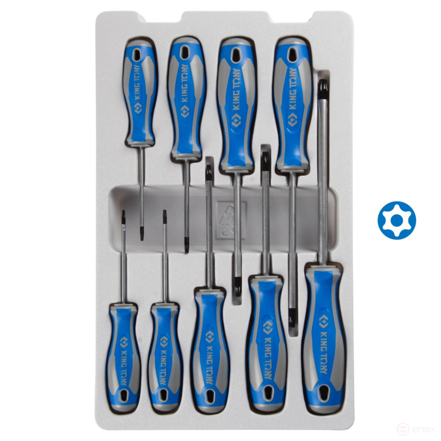 Screwdriver set, Torx, 9 pieces KING TONY 30309PR
