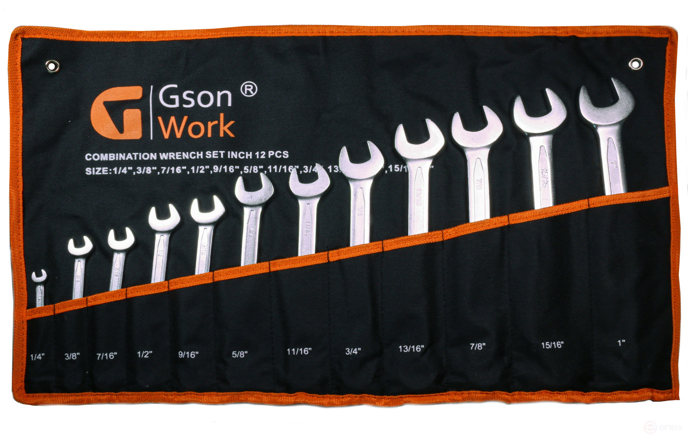 Набор комбинированных дюймовых ключей 12 шт