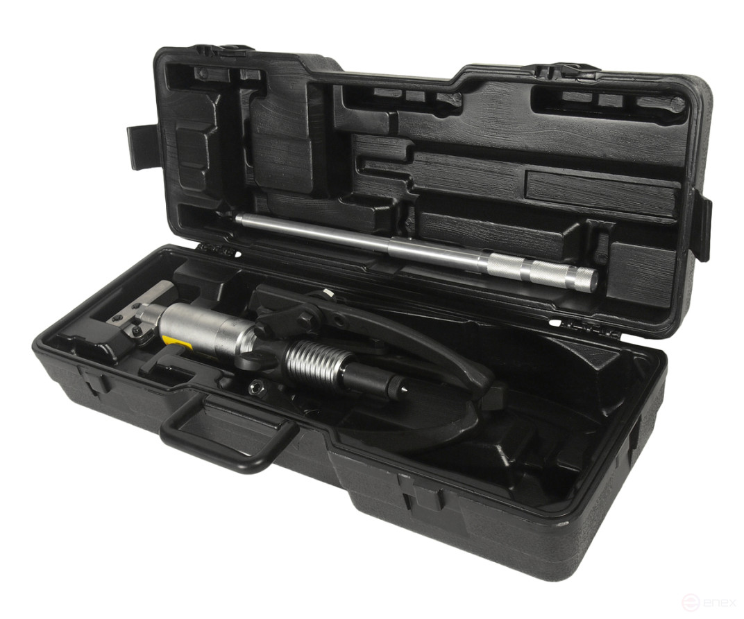 Съемник гидравлический 4т, длина 185/70, ширина 75/255, поршень 60мм масса 6.7кг в кейсе JTC