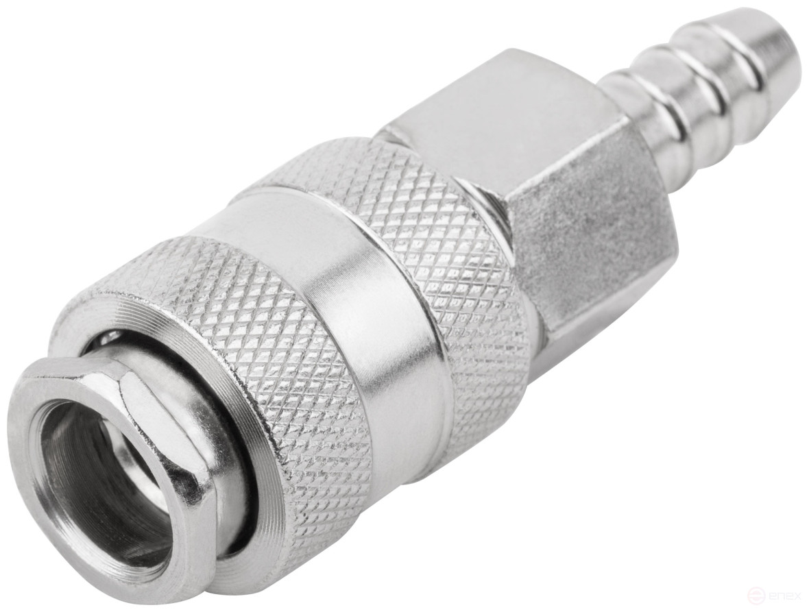 Quick-release adapter with 10 mm herringbone shut-off valve