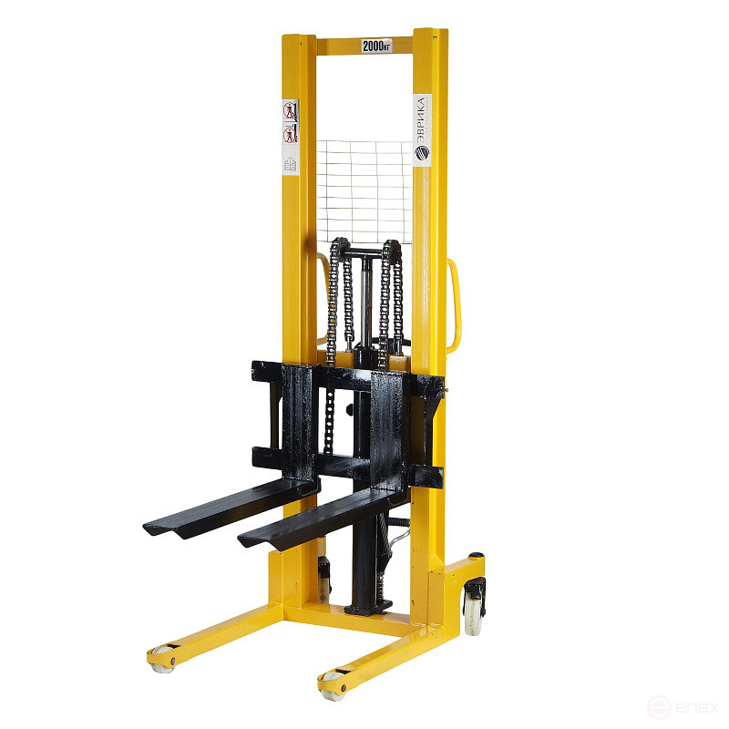 ER-68002 manual hydraulic 2t stacker (min 105mm. max 1600mm,foot length 900mm,outer foot width 200-710mm, for pallet 1000x1200mm) EUREKA /1 NEW