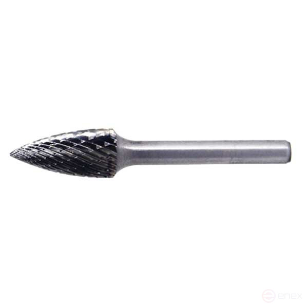 Борфреза твердосплавная параболическая с заостренной вершиной тип G d3 двойная насечка