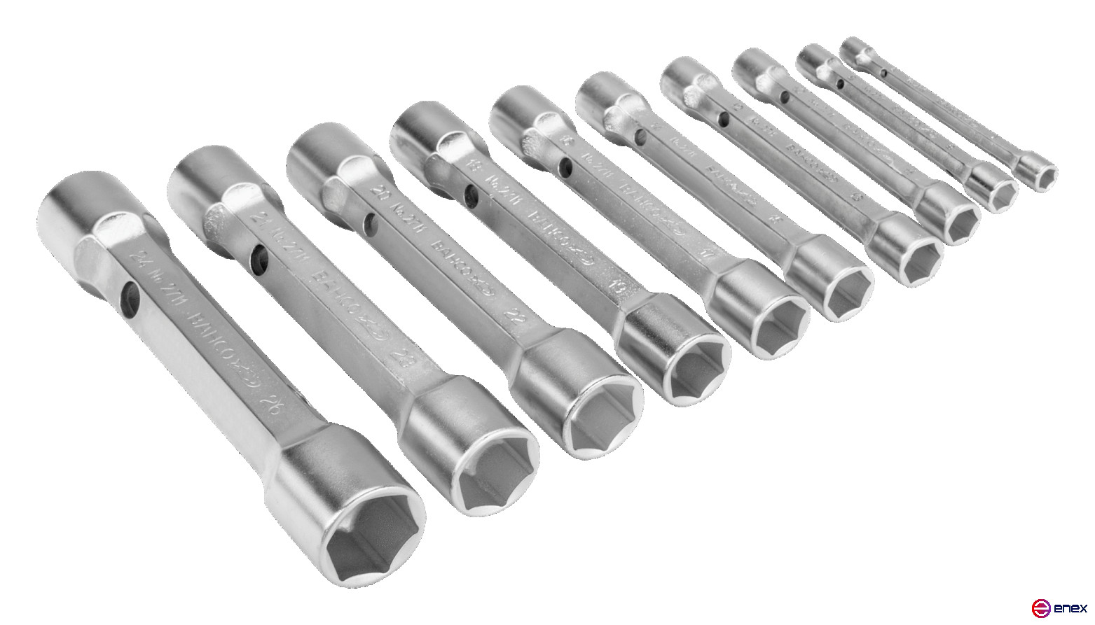 Set of end tubular keys 6 - 26 mm, 10 pcs