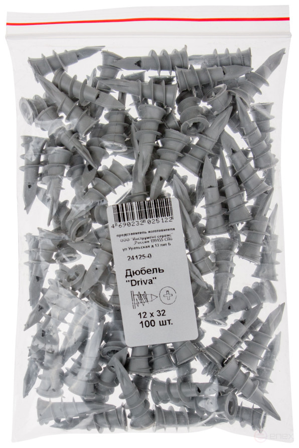 Dowel "Driva" 12 x 32 (packing 100 pcs.)