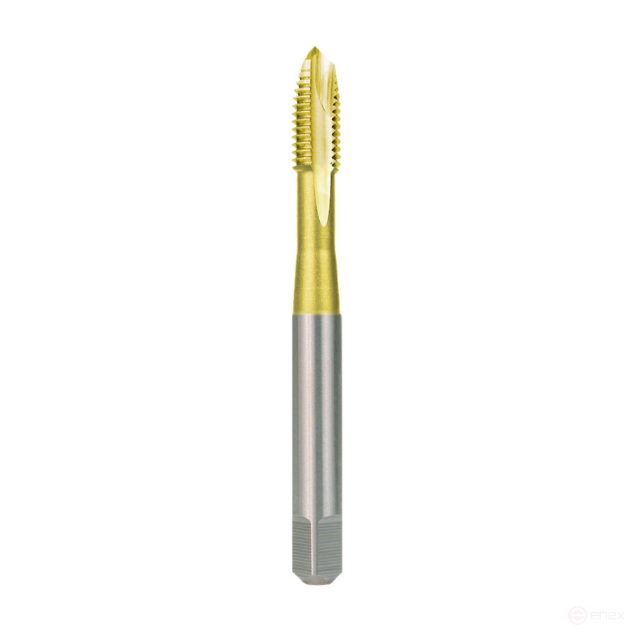 Machine tap HSS ground M 3x0.5 TiN for through holes