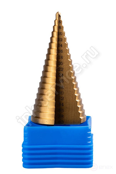 Step drill bit f4-40 mm, pitch 2 mm TIN (Suspension/Blister IPK)
