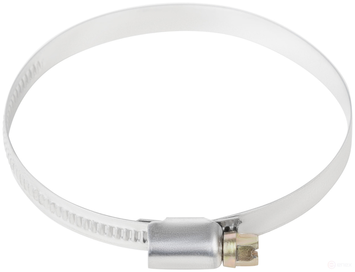 Хомут обжимной накатной, ширина 9 мм, нерж.сталь 60-80 мм