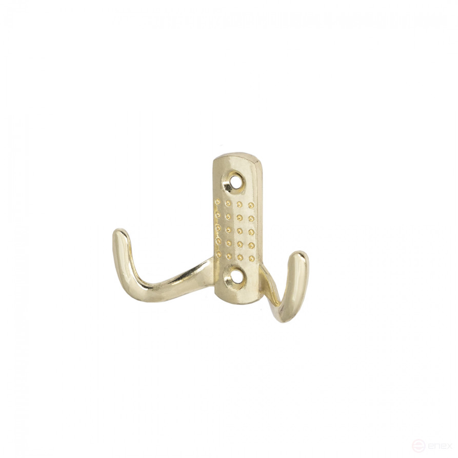 Крючок меб. двухрожковый мет. WP12 золото AKS