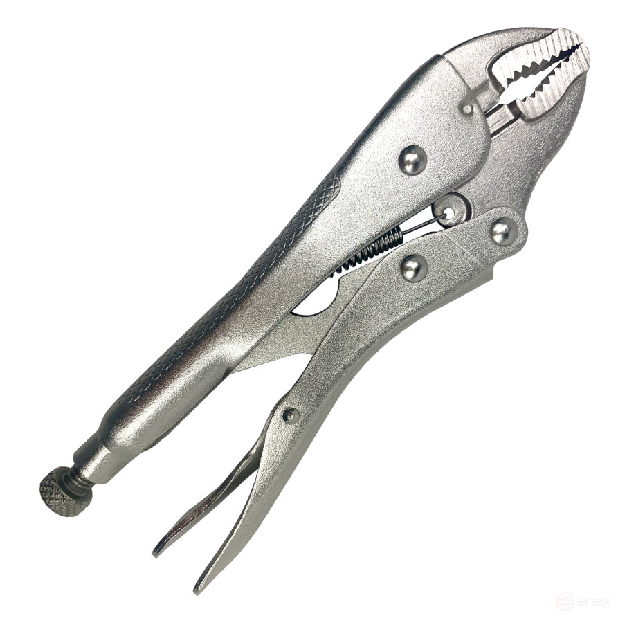 Locking pliers with curved clips 180mm CR-V prof WP231058 WORKPRO