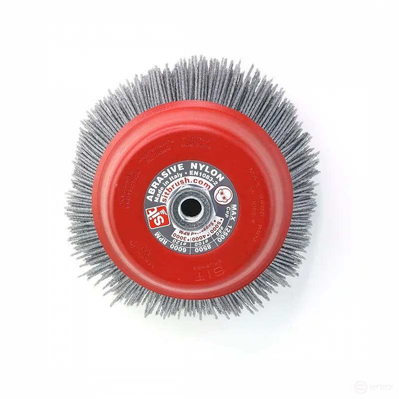 Щетка чашечная Д150*M14, ворс полимер-абразив P60 по дереву для УПМ УШМ (болгарка) (1-232)