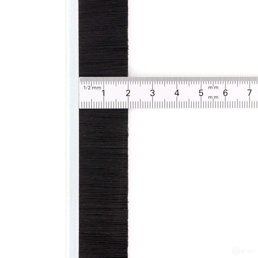 Strip brush linear sealer 2500*25*5 , pile height 20 mm PPL black 0.20 (EB-1119)