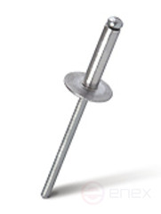Rivet exhaust open MESSER aluminum/steel AlMg 3,5% St Enlarged rim. 4.8X12X14 mm (package 250 pcs.)