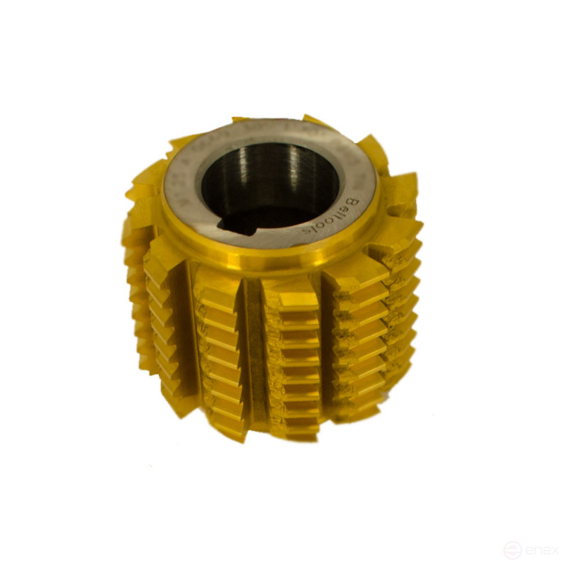 Worm milling cutter for spline shafts M1,25 A P6M5 2520-0669 30gr. (1gr.30 min.) 50x40x22 mm wear-resistant coating type 1 GOST 6637-80 Beltools