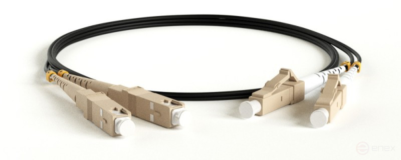 FC-D2-50-LC/PR-SC/PR-H-5M-LSZH-BK Патч-корд волоконно-оптический (шнур) MM 50/125, LC-SC, 2.0 мм, duplex, LSZH, 5 м, черный