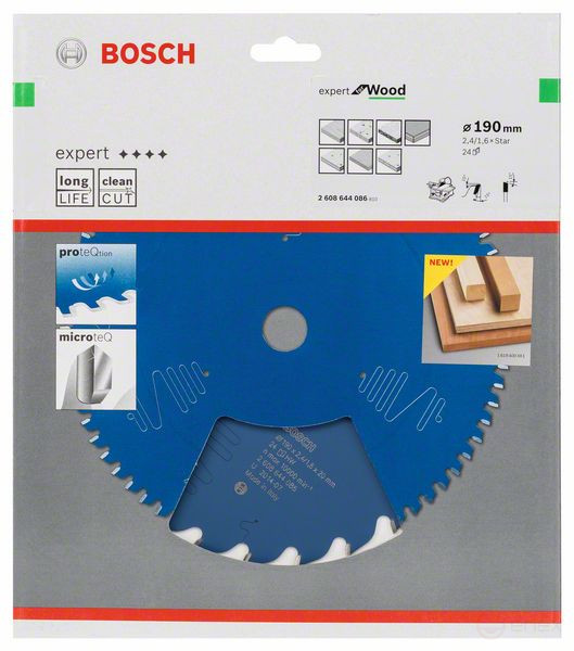 Expert for Wood saw blade 190 x 2.4 mm, 24