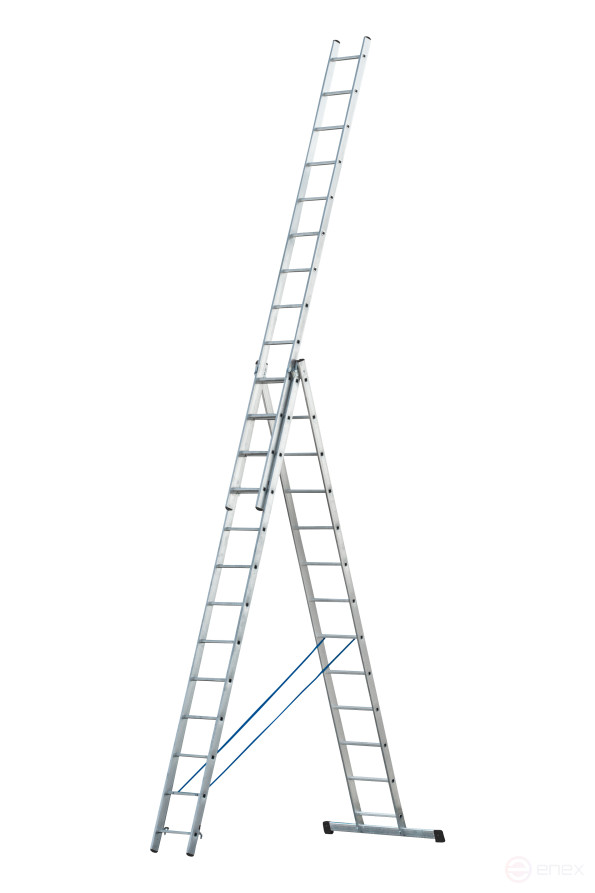 Three-section aluminum ladder, 3 sections of 13 steps AL 3x13 P70