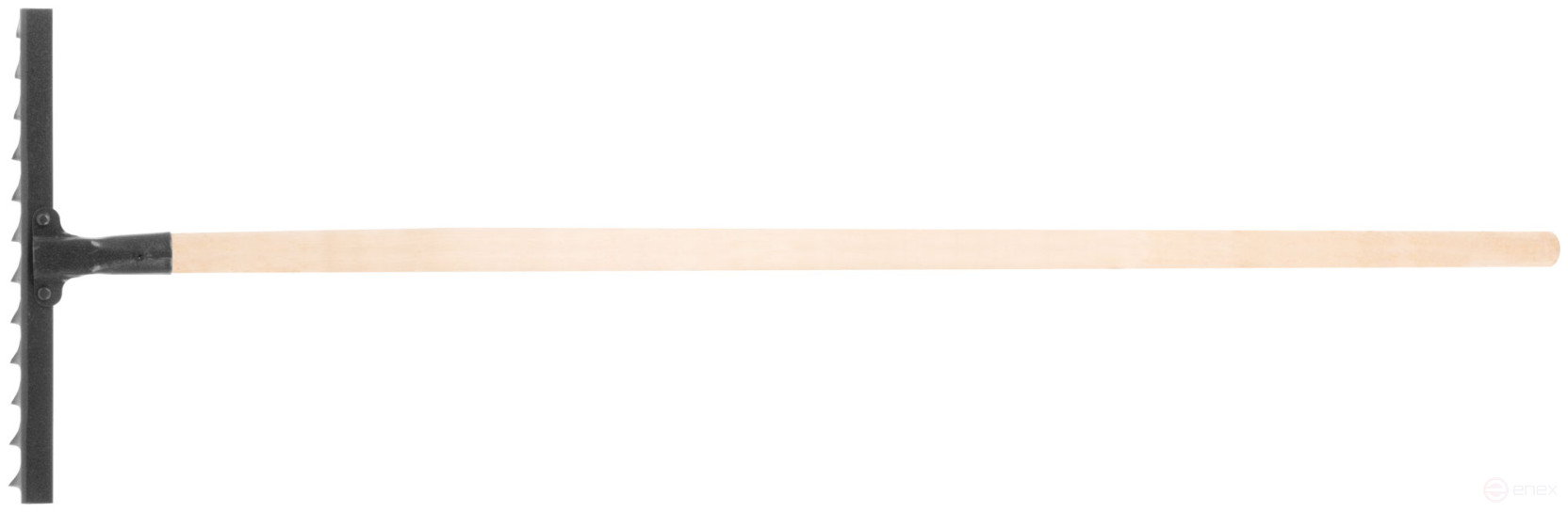 Грабли, витой зуб, 12 зубьев, с деревянным черенком