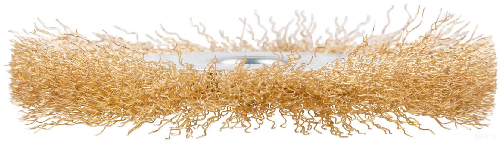 Щетка для УШМ, посадка 22,2 мм, тип "Плоская", латун. витая проволока 0,3 мм, 125 мм, блистер, CUTOP Profi